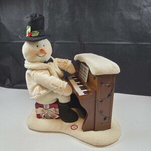 HALLMARK JINGLE PALS SNOWMAN PLAYING PIANO 2005 LIGHTS & SOUNDS NO MOVEMENT